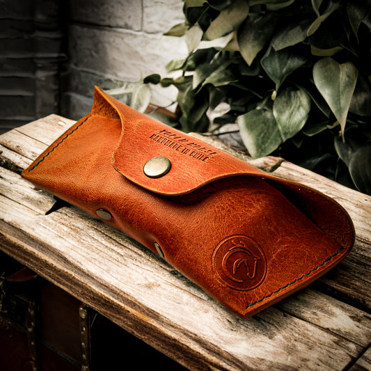 Estuche de Cuero para Lentes y Anteojos